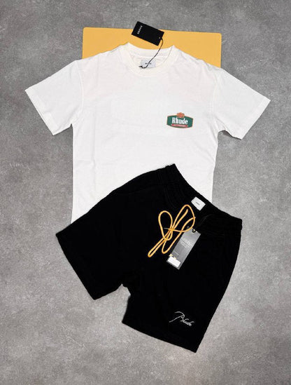 Rhude Luxury Streetwear Graphic Tee & Shorts Set AAA Quality Reps UK