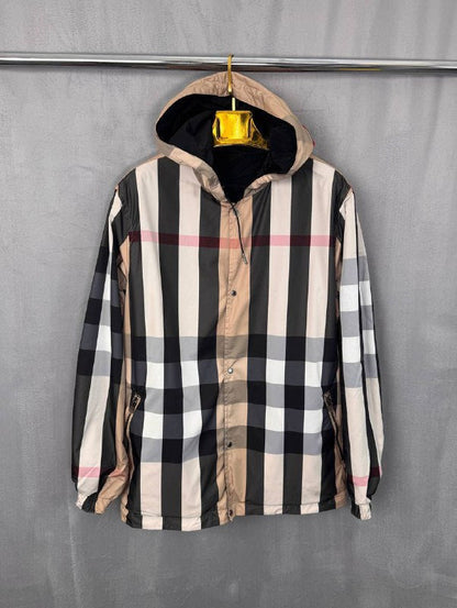 Burberry Men's Reversible Vintage Check Hooded Jacket AAA Quality Reps