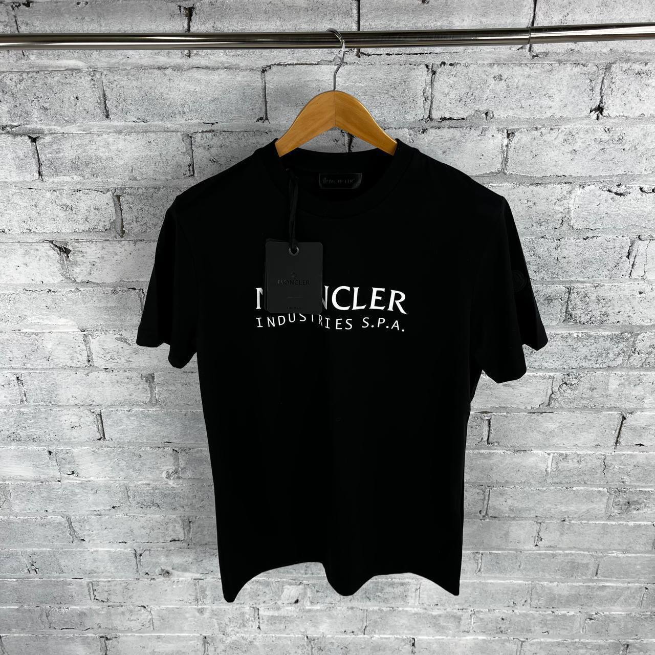 Moncler Industries S.p.A. Men's Luxury Corporate Logo Crewneck T-Shirt AAA Quality Reps UK