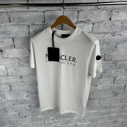 Moncler Industries S.p.A. Men's Luxury Corporate Logo Crewneck T-Shirt AAA Quality Reps UK