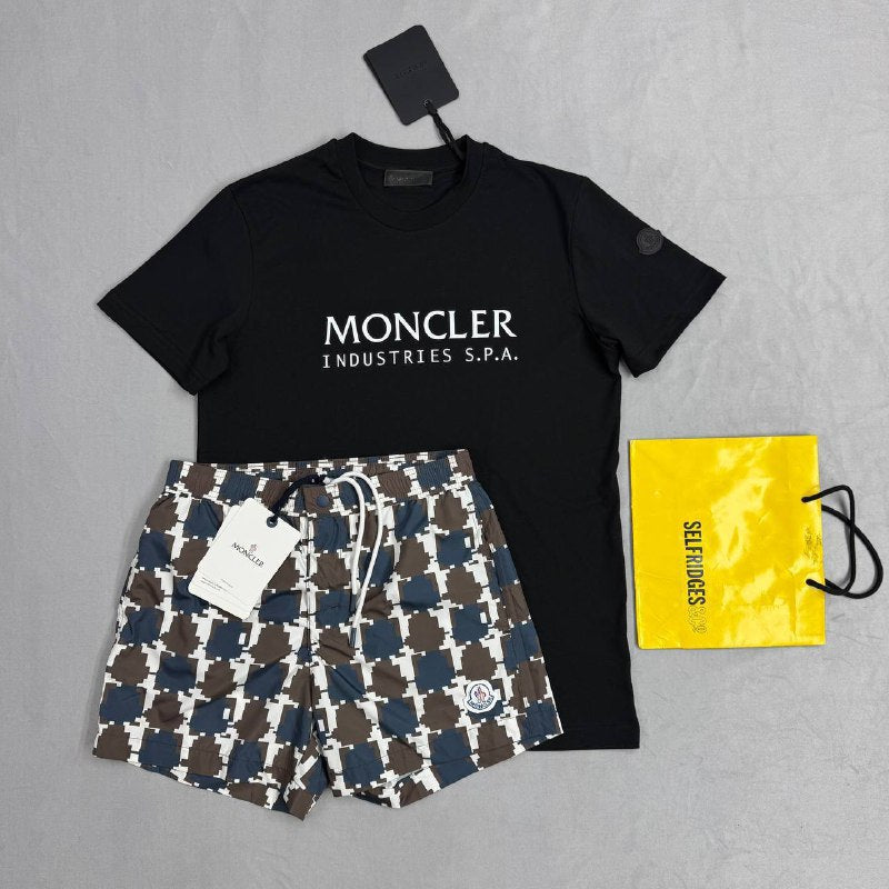 Moncler Industries S.p.A. Men's Luxury T-Shirt and Swim Shorts Set AAA Quality Reps UK