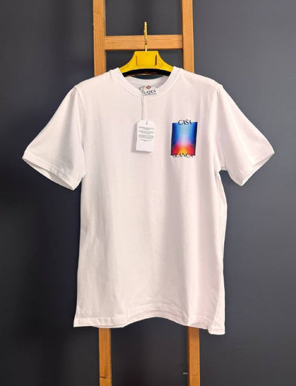 Casablanca Men's Luxury Gradient Square Logo T-Shirt AAA Quality Reps UK