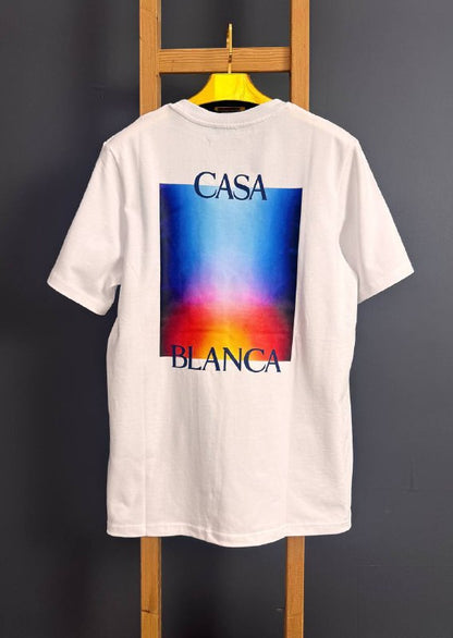 Casablanca Men's Luxury Gradient Square Logo T-Shirt AAA Quality Reps UK