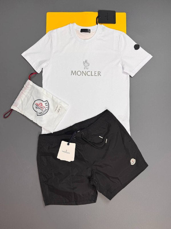 Moncler Men's Luxury Tee and Swim Shorts Summer Set AAA Quality Reps UK