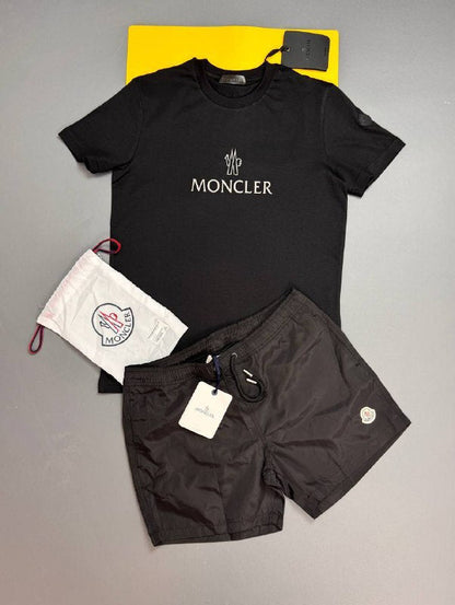 Moncler Men's Luxury Tee and Swim Shorts Summer Set AAA Quality Reps UK