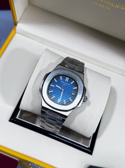 Patek Philippe Men's Luxury Nautilus Blue Dial Luxury Presentation Set AAA Quality Reps UK