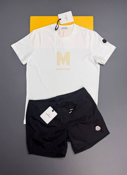 Moncler Men's Luxury Athletic T-Shirt & Swim Shorts Set AAA Quality Reps UK