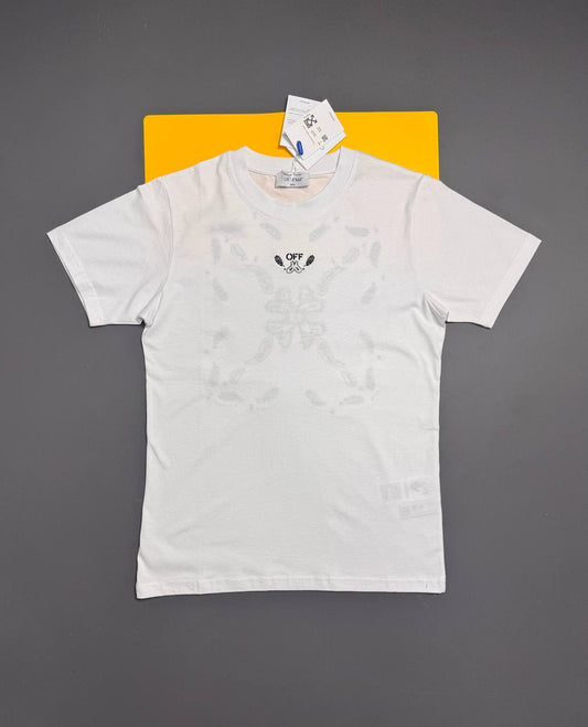 Off-White Men's Luxury Embr Bandana Arrow Cotton Graphic Tee AAA Quality Reps UK