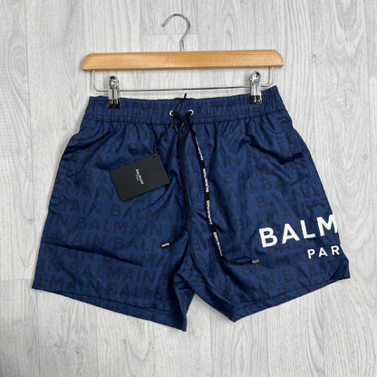 Balmain Men's Luxury Logo Monogram All-Over Print Swim Shorts Collection AAA Quality Reps UK