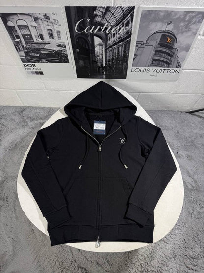 Louis Vuitton Men's Luxury Metal Logo Grey Fleece Tracksuit AAA Quality Reps UK
