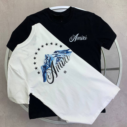 Amiri Men's Mountain Graphic Script Logo T-Shirt Collection AAA Quality Reps UK