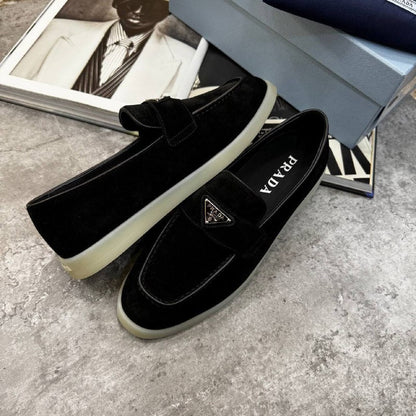 Prada Suede Men's Luxury Monochromatic Loafers AAA Quality Reps UK
