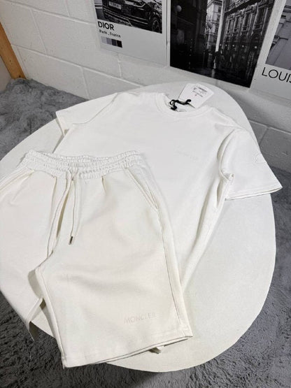 Moncler Men's Luxury Premium Cotton T-Shirt and Drawstring Shorts Set AAA Quality Reps UK