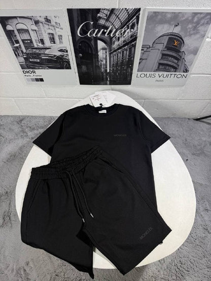 Moncler Men's Luxury Premium Cotton T-Shirt and Drawstring Shorts Set AAA Quality Reps UK
