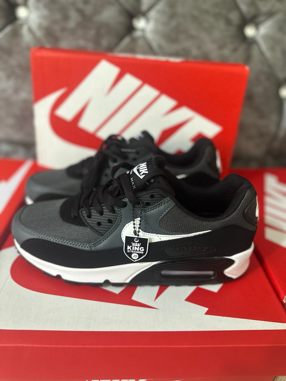 Nike Air Max 90 "Anthracite/Black" Mens Trainers UK Reps AAA Quality