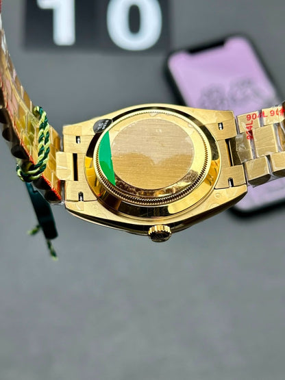 Rolex Day-Date Yellow Gold Fluted Bezel Mens Watches UK Reps AAA Quality