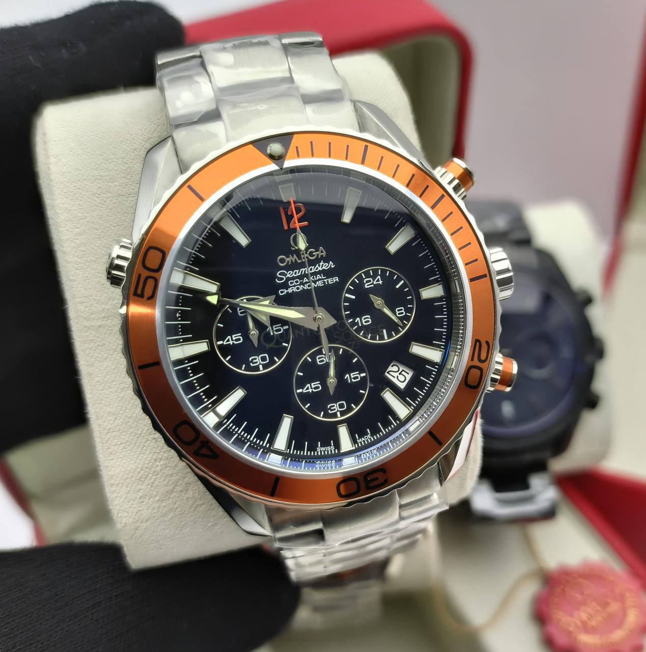 Omega Seamaster Planet Ocean 600M Chronograph Dial Mens Watch UK Reps AAA Quality