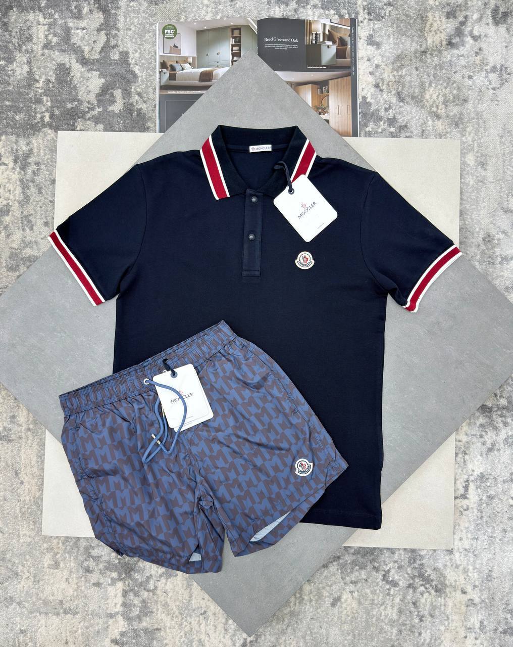 Moncler Tricolour Polo Shirts & Shorts Sets in Multiple Colors UK Reps AAA Quality