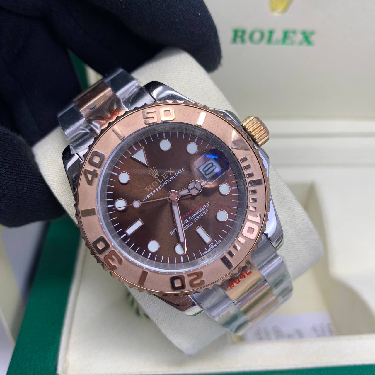 Rolex Yacht-Master Everose Rolesor with Chocolate Dial Mens Watches UK Reps AAA Quality