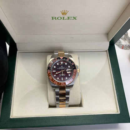 Rolex GMT-Master II Root Beer with Custom Sunset Dial Watches Mens AAA Quality UK Reps