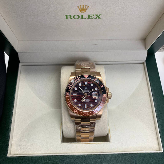 Rolex GMT-Master II Root Beer with Custom Sunset Dial Watches Mens AAA Quality UK Reps