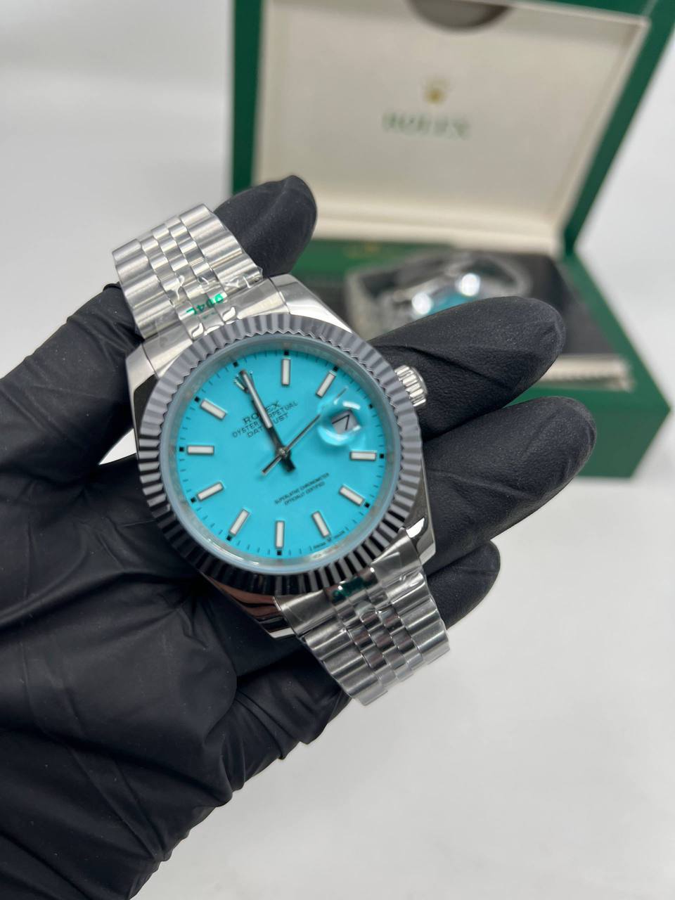 Rolex Datejust 41 Custom "Tiffany" Blue Mens Watch UK Reps AAA Quality