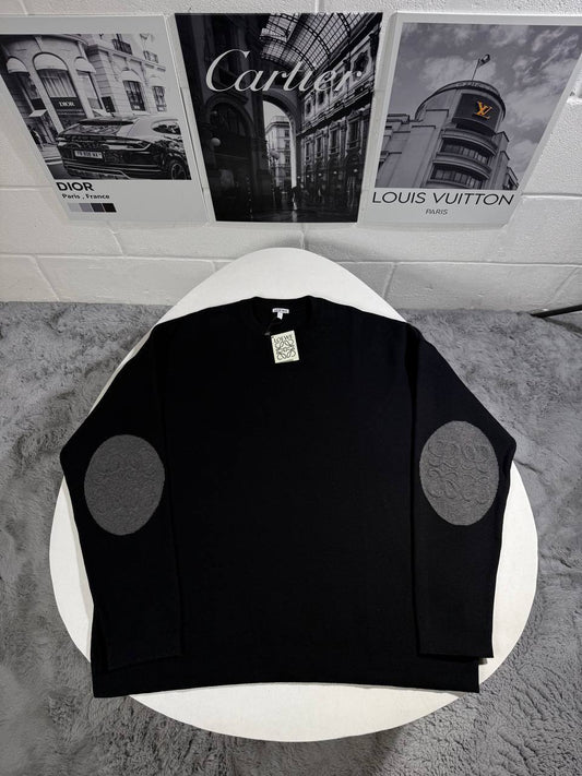 Loewe Anagram Patch Crewneck Mens Jumpers Black UK Reps AAA Quality