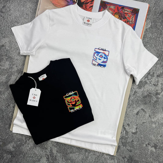 Casablanca Heat Map Logo T-shirt Mens in 2 Colors UK Reps AAA Quality