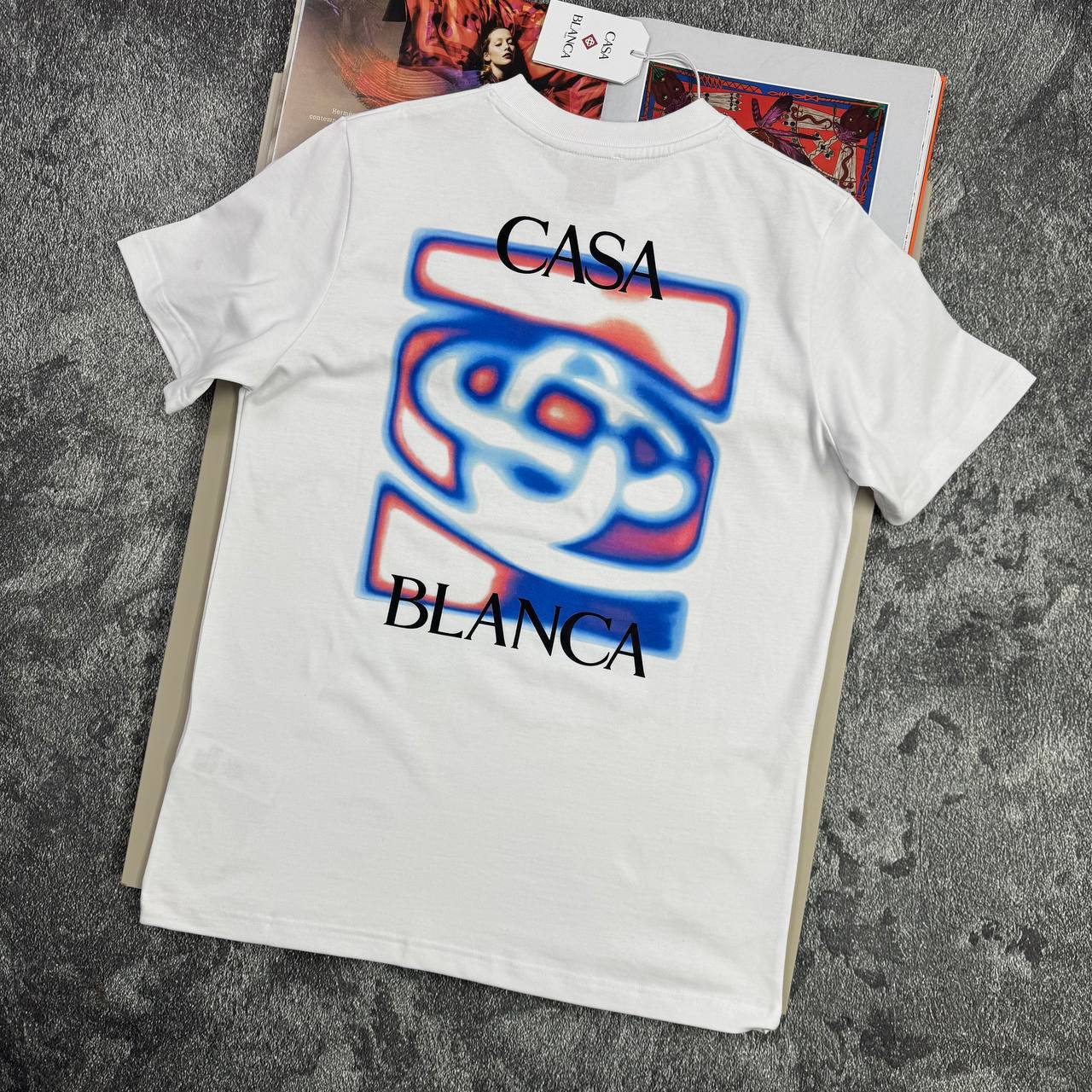Casablanca Heat Map Logo T-shirt Mens in 2 Colors UK Reps AAA Quality