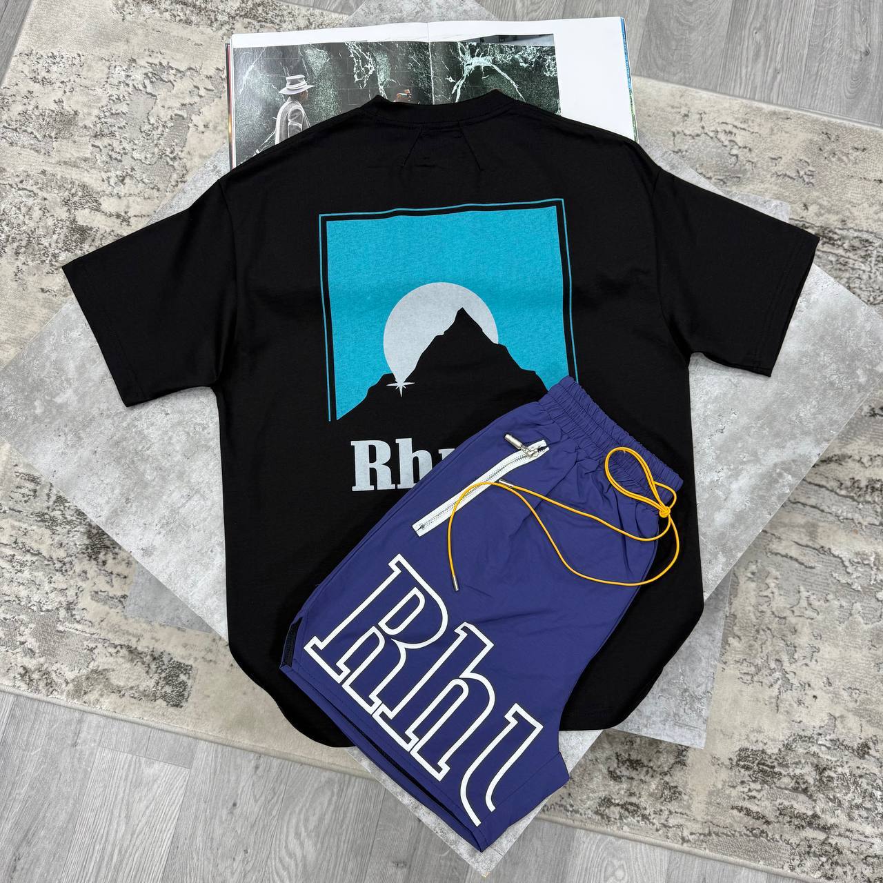 Rhude Moonlight T-Shirts & Shorts Mens in Multiple Colors UK Reps AAA Quality