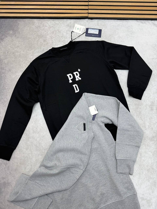 Prada Logo-Embroidered Mens Jumpers in 2 Colors UK Reps AAA Quality