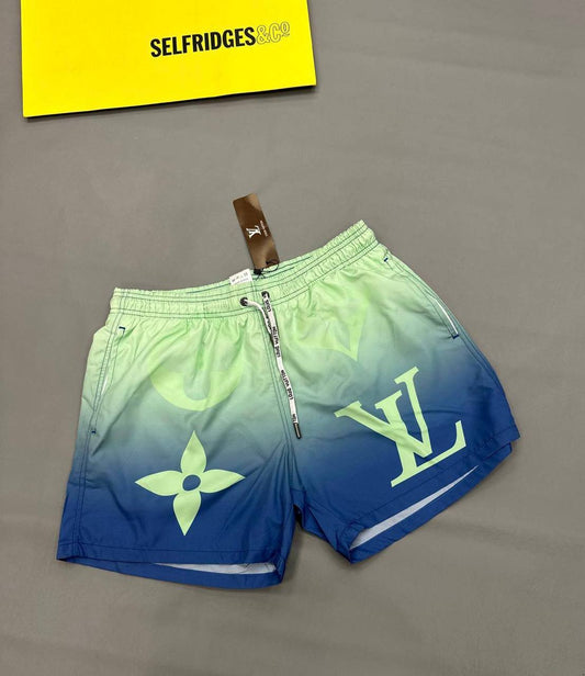 Louis Vuitton Lime Green Monogram Designer Shorts Men's UK Reps AAA Quality