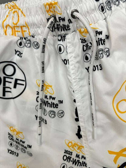 Off-White Graphic Print Streetwear Shorts Mens UK Reps AAA Quality