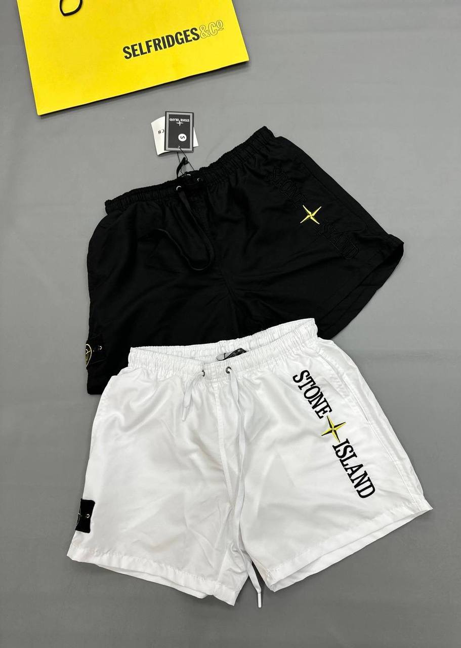 Stone Island Logo-Print Shorts Mens in 2 Colors UK Reps AAA Quality