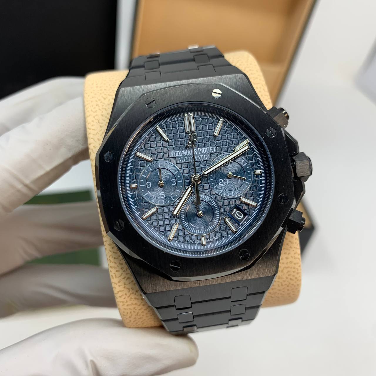 Audemars Piguet Royal Oak Chronograph Black & Blue Men Watch UK Reps AAA Quality