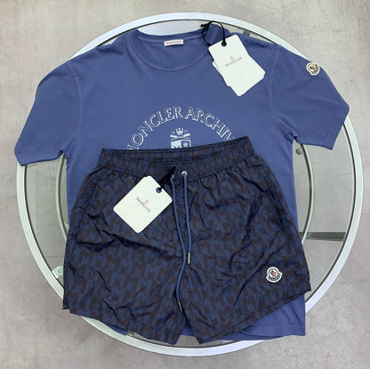Moncler Archive Logo T-Shirts & Shorts Mens in Multiple Colors UK Reps AAA Quality