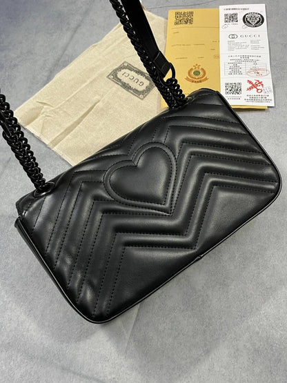 Gucci GG Marmont Matelassé Womens Bag in Black Color UK Reps AAA Quality