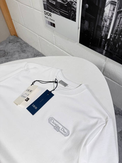 Christian Dior Couture Embroidered T-Shirts Relaxed Fit in 2 Colors UK Reps AAA Quality
