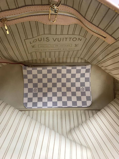Louis Vuitton MM in Monogram Damier Azur Womens Bag UK Reps AAA Quality