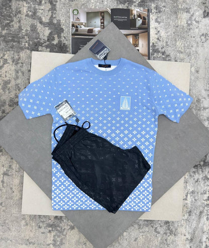Louis Vuitton Knitted Cotton T-Shirts & Shorts Set in Multiple Colors UK Reps AAA Quality