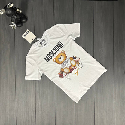 Moschino Sartorial Teddy Cotton T-Shirts in 2 Colors UK Reps AAA Quality