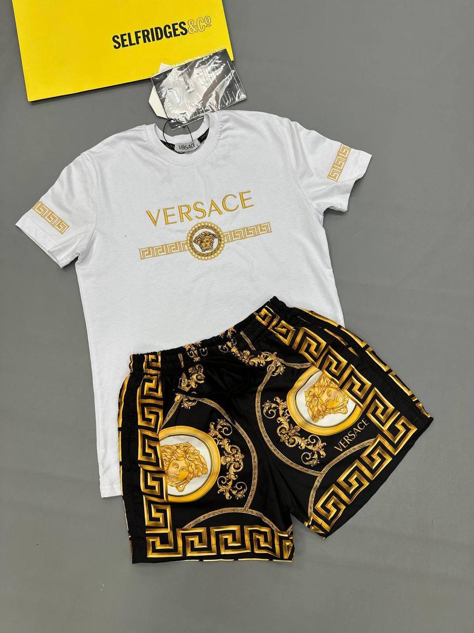 Versace Medusa and Barocco Print Mens T-Shirts & Shorts UK Reps AAA Quality