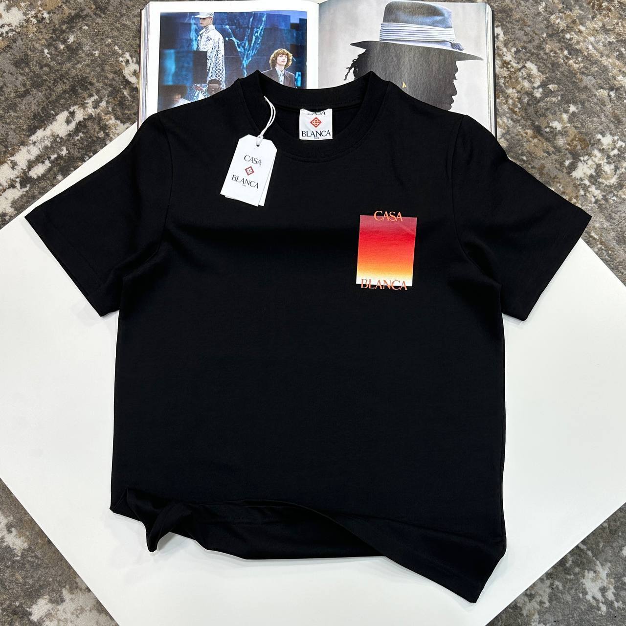 Casablanca Gradient Square T-Shirt in Black Color UK Reps AAA Quality