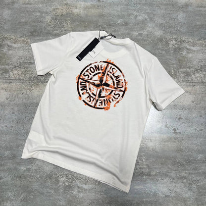 Stone Island Compass-print Cotton Jersey T-Shirts in 2 Colors UK Reps AAA Quality