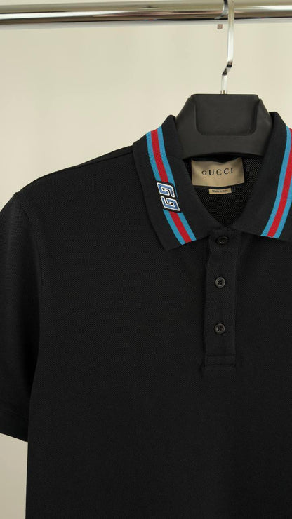 Gucci Interlocking GG Logo Polo Shirts Mens in 2 Colors UK Reps AAA Quality