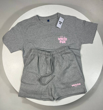 White Fox Boutique Vol. 3 T-Shirt & Shorts Set Women's UK Reps AAA Quality