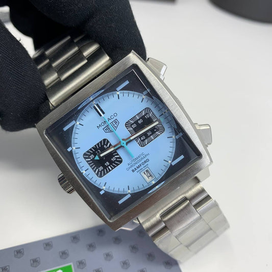 Tag Heuer Monaco Blue Dial Mens Watches UK Reps AAA Quality
