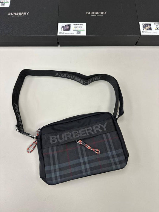Burberry Paddy Crossbody Bag Dark Charcoal House Check Monogram Messenger UK Reps AAA Quality