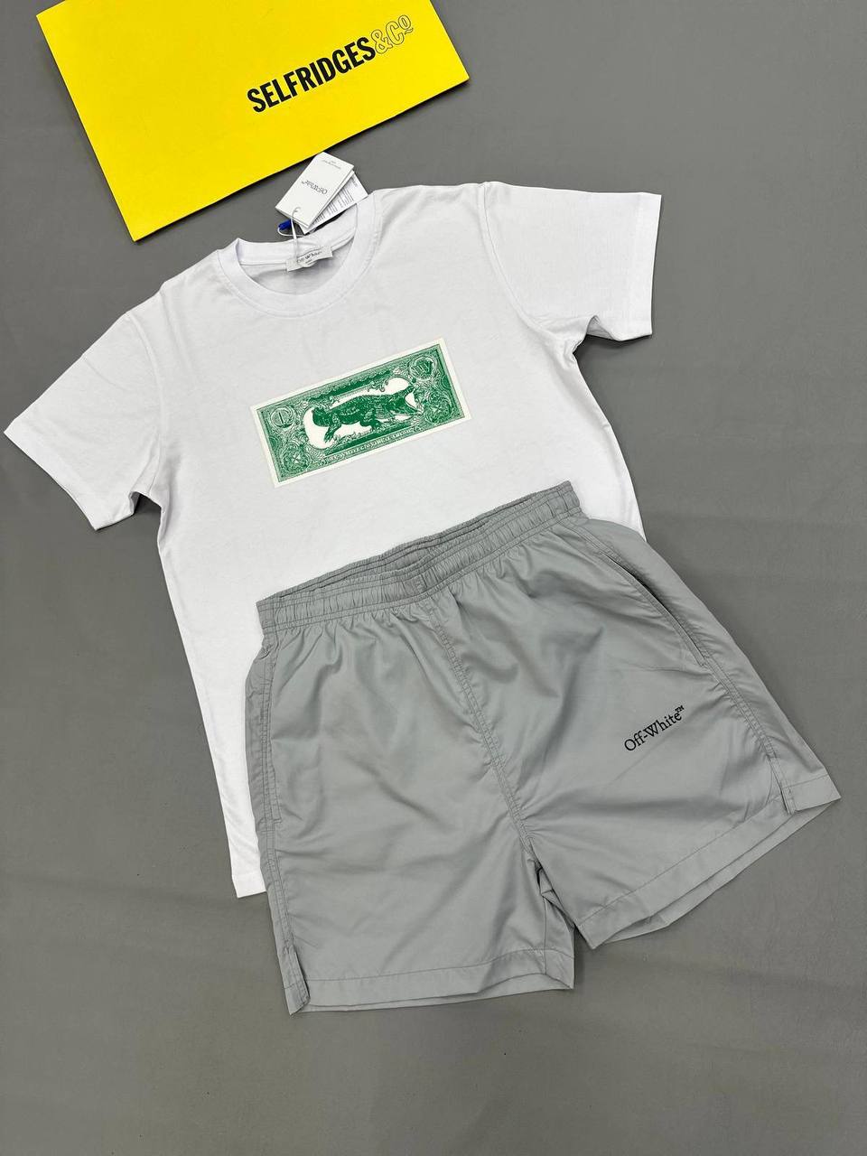 Off-White Note Streetwear T-Shirts & Shorts Sets Mens in Multiple Colors UK Reps AAA Quality