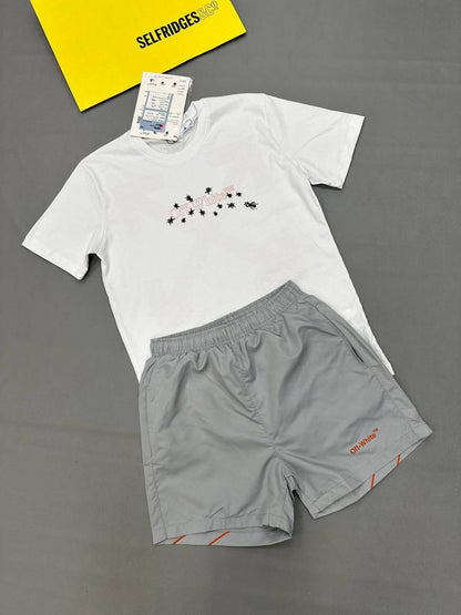 Off-White Graphic Streetwear T-Shirts & Shorts Sets in Multiple Colors Mens UK Reps AAA Quality